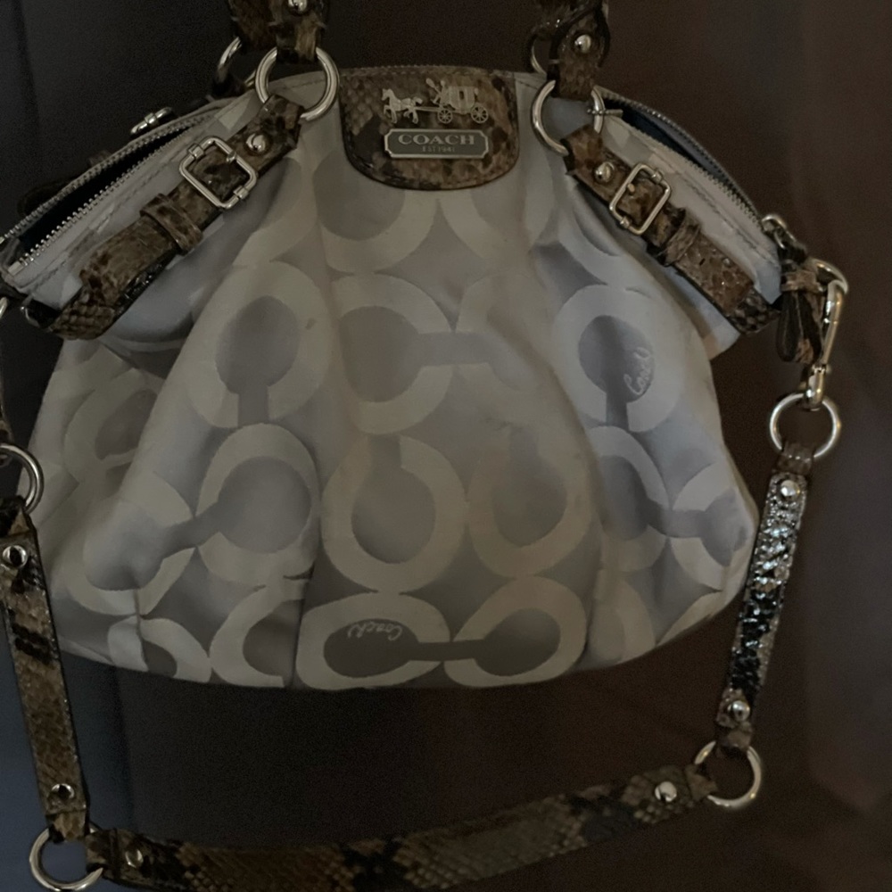 Coach silver handbag
